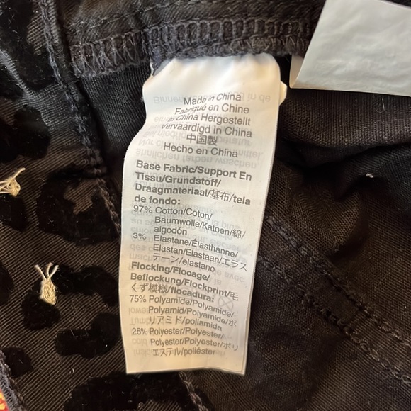 Madewell Flocked Leopard Velvet 9" Mid-Rise Skinny Jeans - Picture 9 of 10